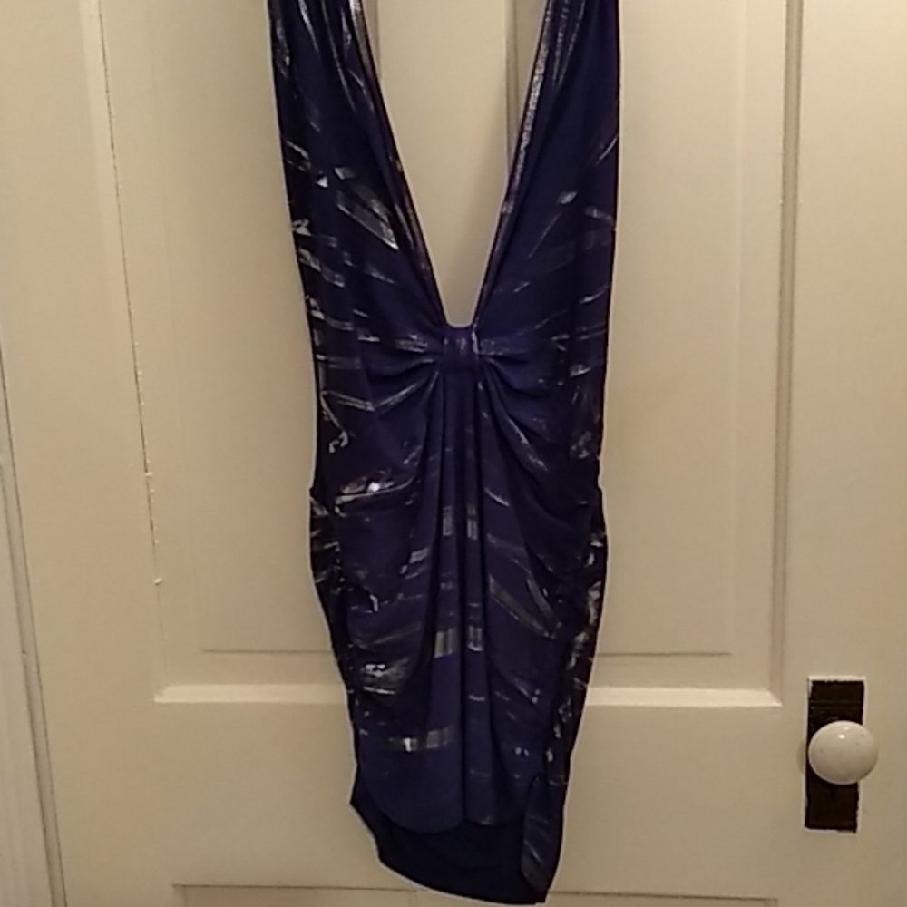 Demore Purple/Silver Mini Dress